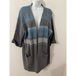SUNDANCE CATALOG Womens Medium Quiet Isle Open Cardigan Sweater Pockets
